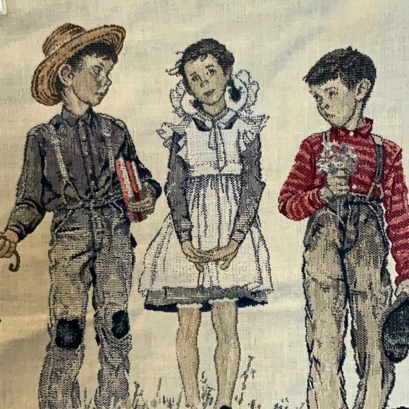 VINTAGE TAPESTRY, NORMAN ROCKWELL. USA. - Picture 2 of 6